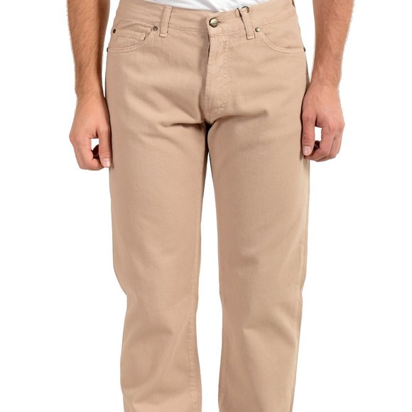 Gianfranco Ferre GF Men's Beige Straight Leg Jeans - Picture 1 of 5